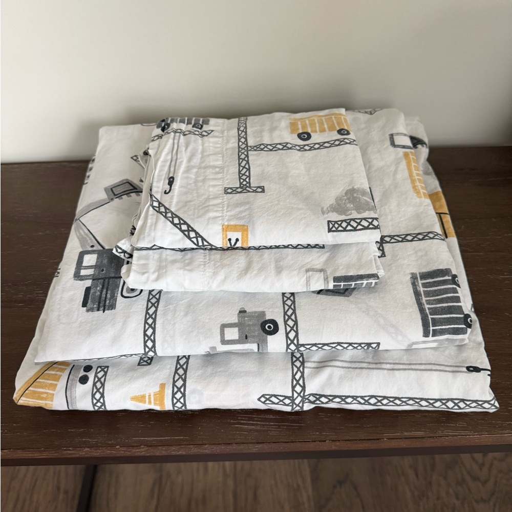 Pottery Barn Kids Construction Sheets - Full Size Sheet Set